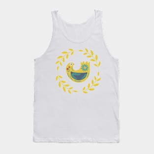 Retro Bird Ornament Tank Top